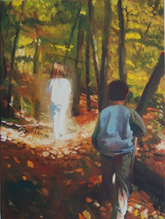 Ősz az erdőn 80x60cm olaj vászon